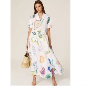 Rosie assouline collared paisley dress